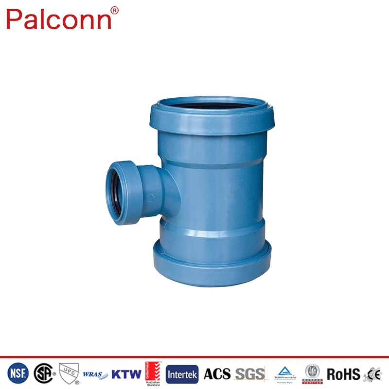 OEM Palconn Blue PP Soundproof Pipe Fittings PP Equal Tee for Drainage