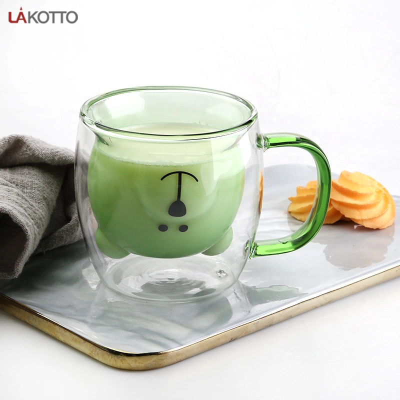 Haute en verre borosilicaté Lakotto double paroi en verre clair tasse de thé à la verrerie