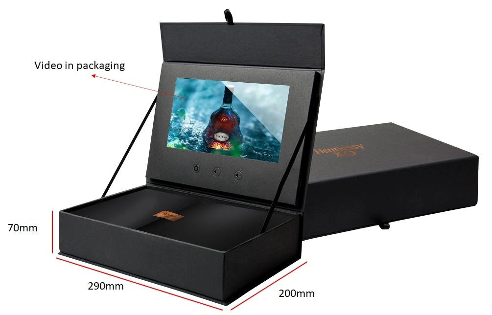 2021 Presentation Marketing Jewelry Ring LCD Screen Video Box