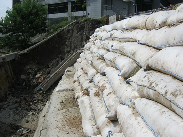 White PP Sandbag Used for Erosion Control System