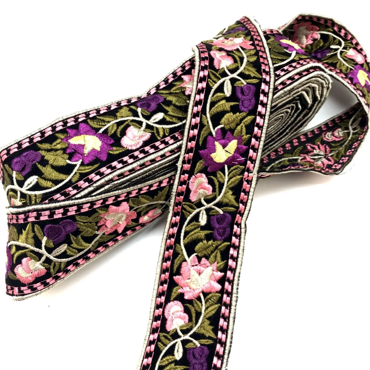 Wholesale/Supplier Trim Brand Fabric Custom Embroidery Jacquard Ribbon