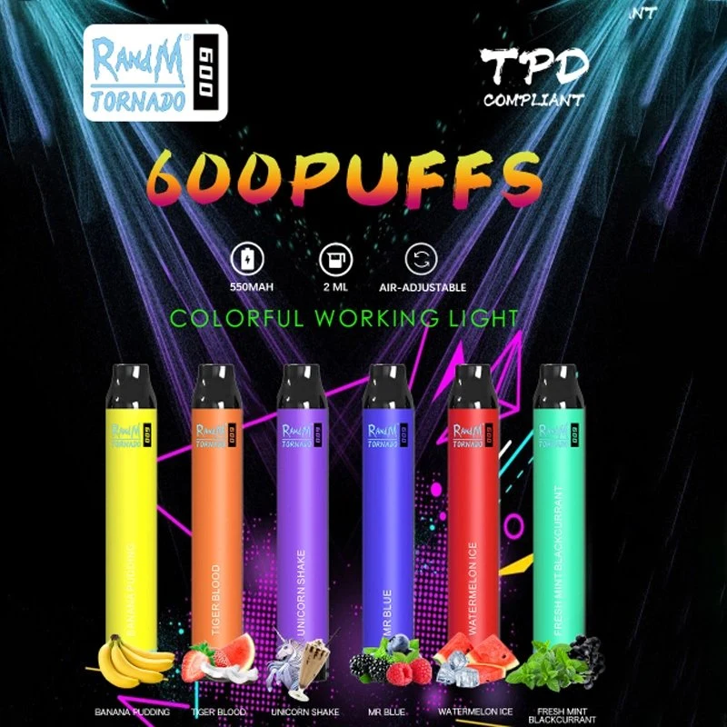 New Arrival Randm Tornado 600 Puff Tpd Disposable E Cigarette