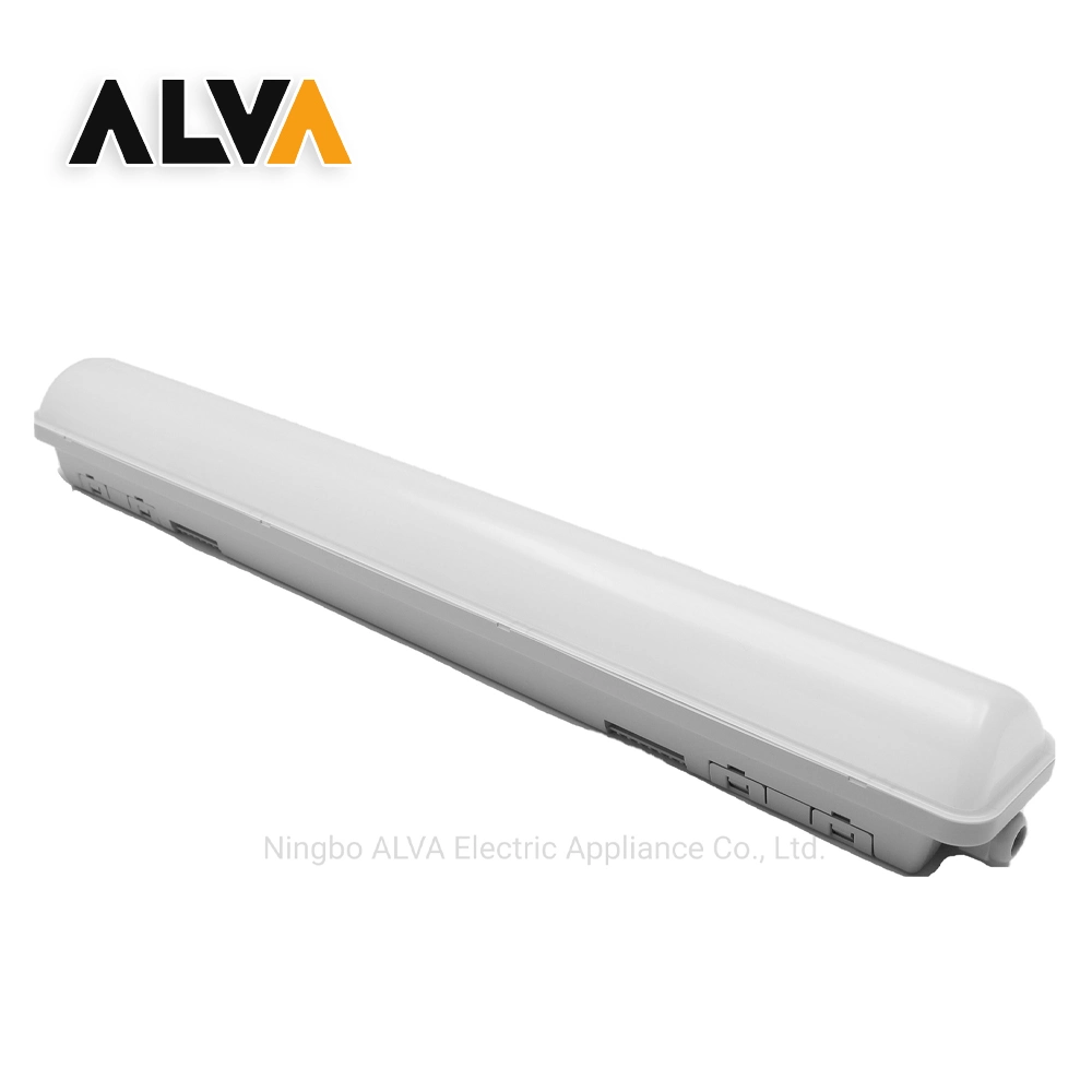 2FT 4ft lineales Impermeable IP65 integrado de la luz LED 50W Lámpara Fluorescente Tri-Proof Material PC