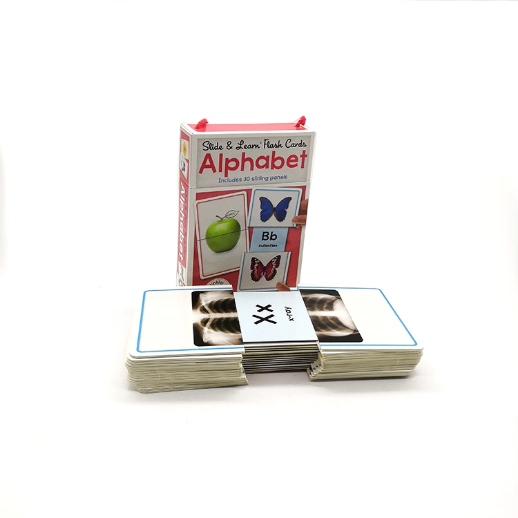 Impression d'enfants Premiers mots diapositive et apprendre l'alphabet de la mémoire Flash Cards