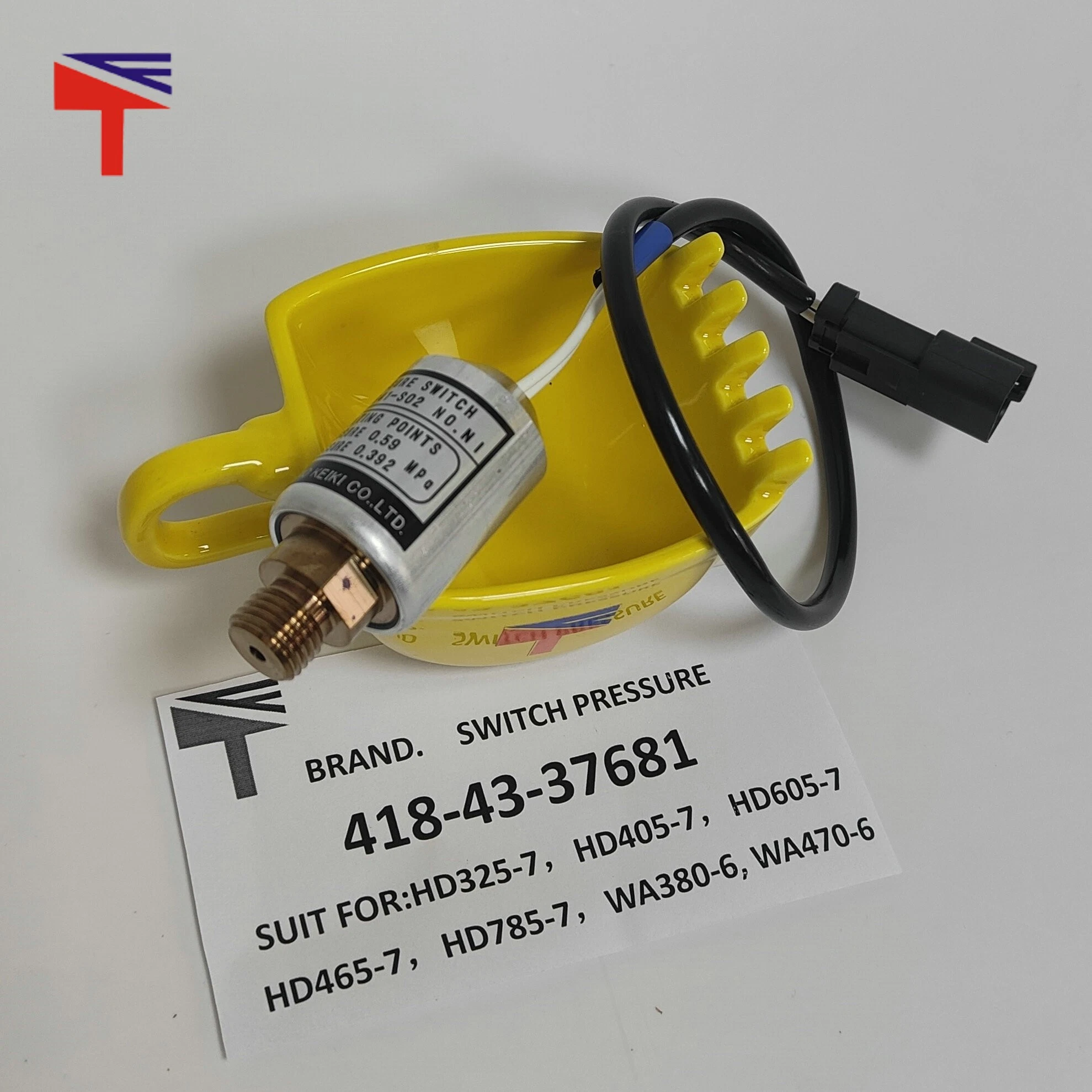 Machinery Parts 418-43-37681 Switch Pressure for HD325-7 HD405-7 HD605-7 HD465-7 HD785-7 Wa380-6 Wa470-6