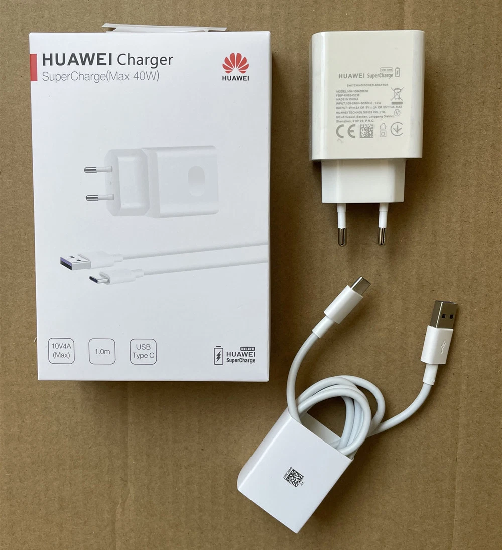 Adaptador de viagem Super Charge ficha eu carregador de parede de 40 W para Carregador de telemóvel Huawei Mate 50 PRO