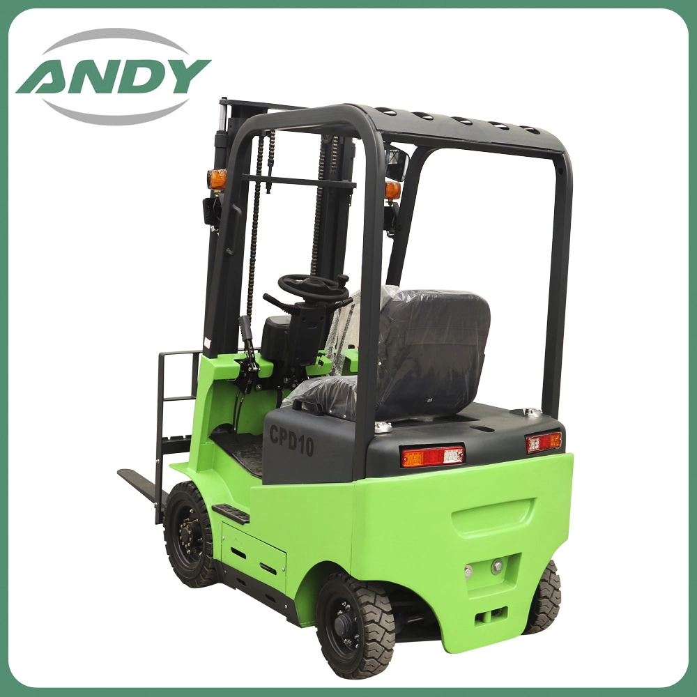 1ton 1000kg Lifting Height 3500mm 3.5m Four Wheel Battery Operated Mini Electric Forklift Equipment