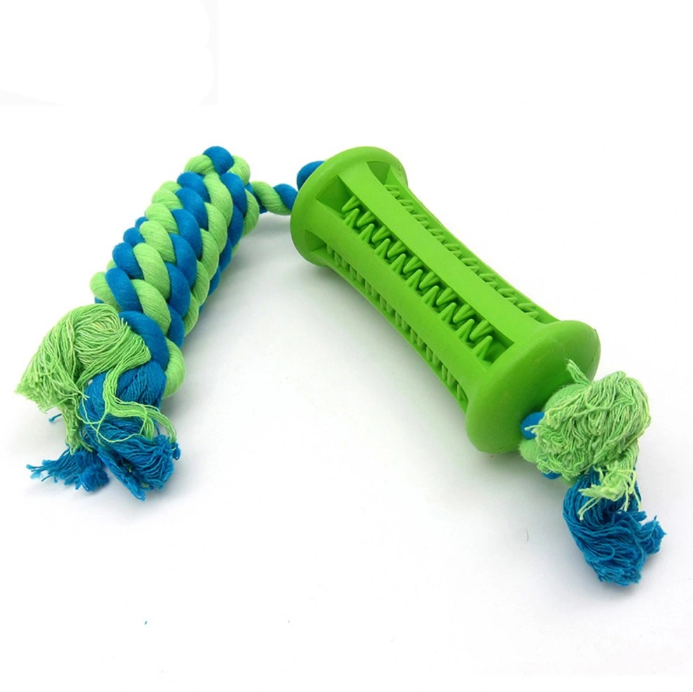 New Design Cotton Rope Durable Rope Dog Chew Set Silicone Pet Toy