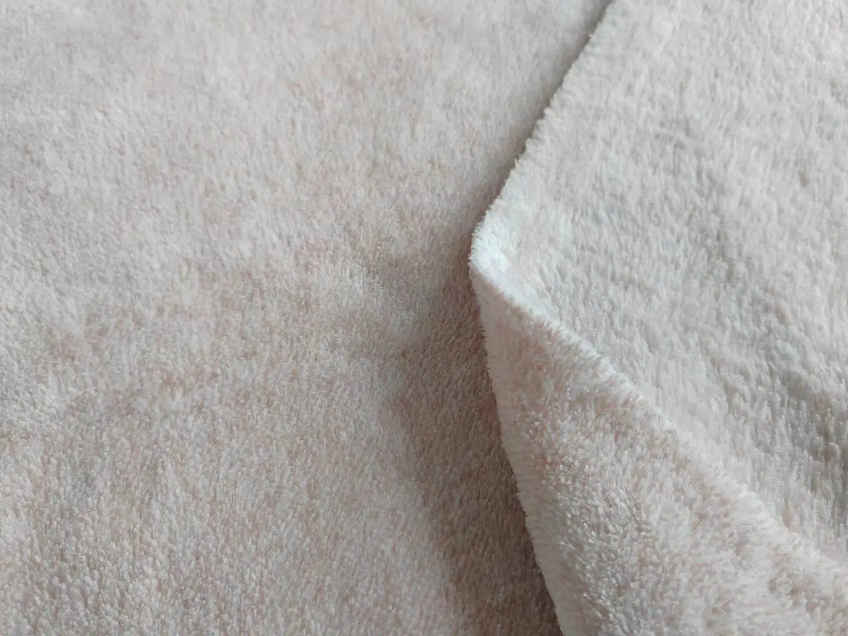 Recycled Polyester Melange 2-Tone Micro Coral Fleece Knitted Fabric Misty Rose 100% Polyester Soft Handfeel Warm for Garment, Blanket, Toys