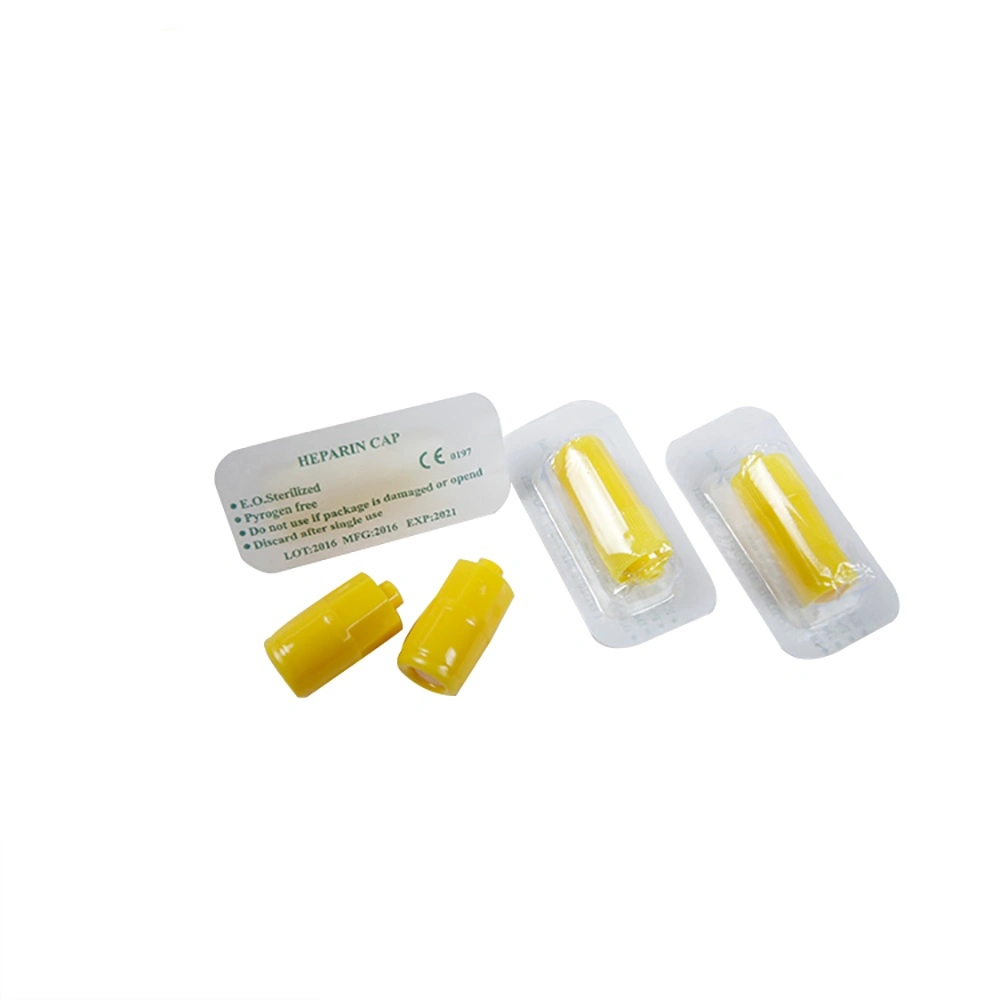 Disposable Transparent Heparin Cap with Soft Blister Pack