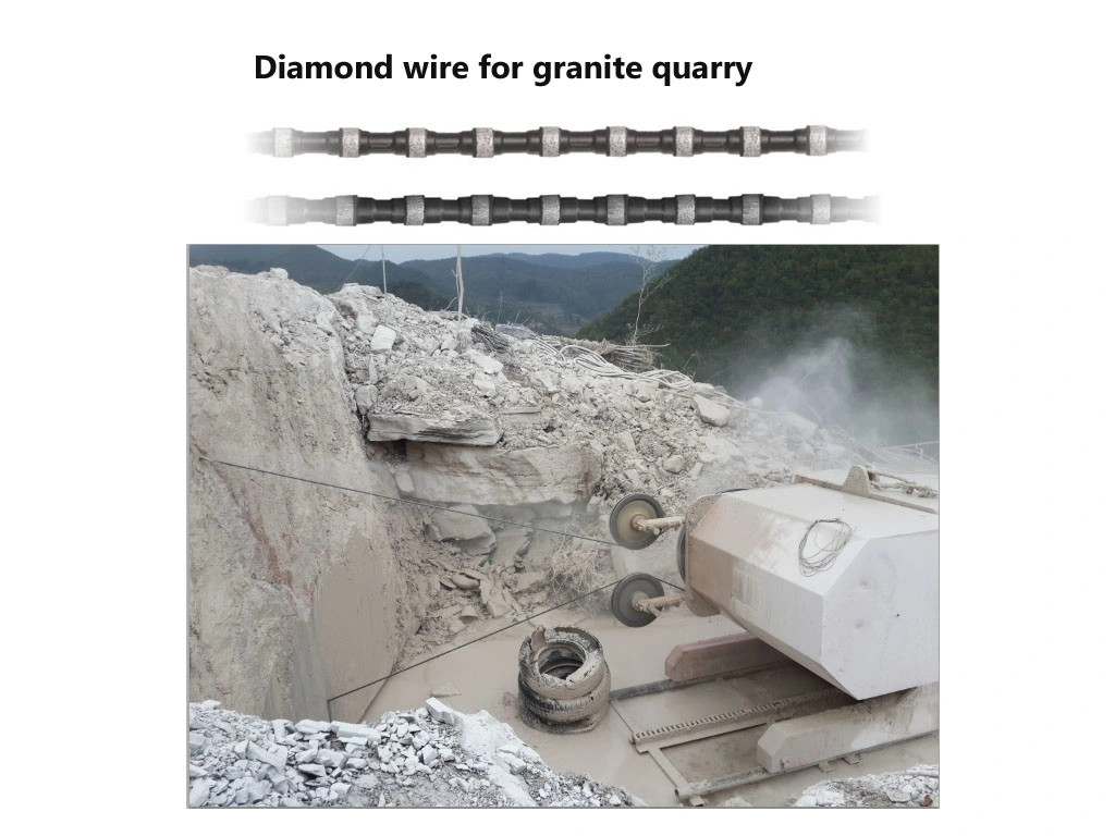 Alta qualidade de fio de diamante viu para corte de granito Pedra Pedreira Fábrica de Corte