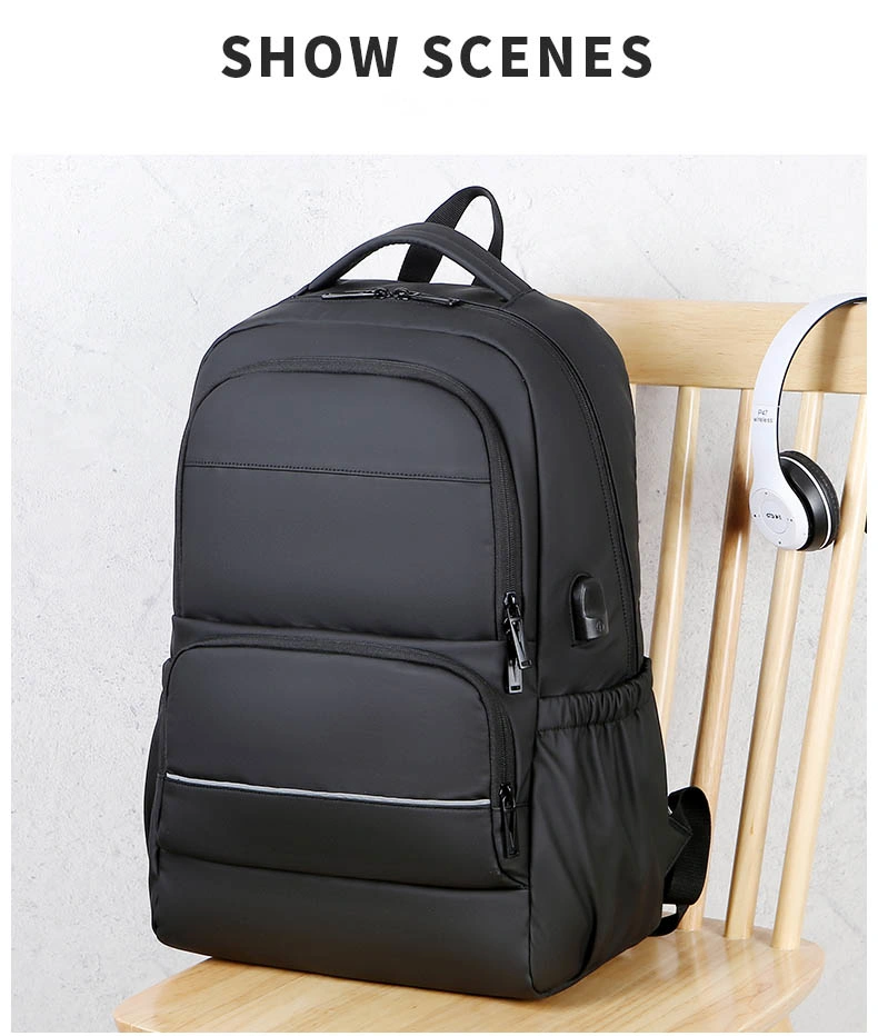 Hot Sale Polyester Unisex Hiking Backpacks Waterproof School Travel USB Sport Backpack