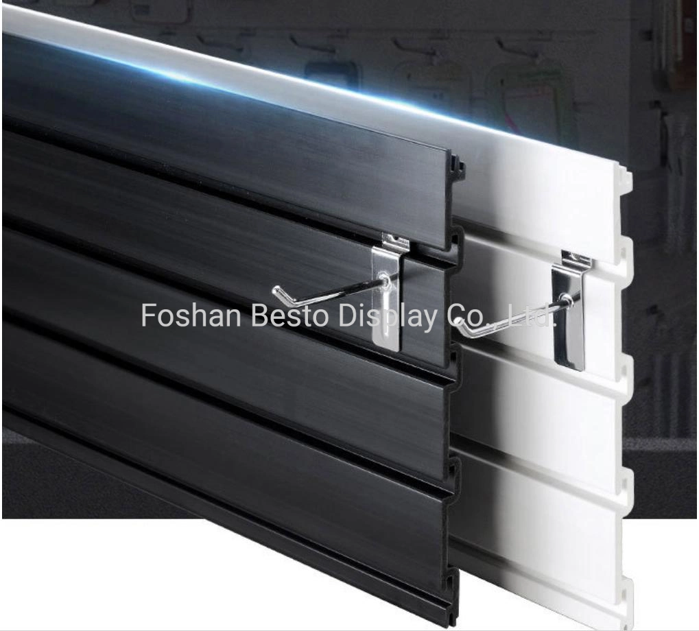 Original Factory White/Black Plastic Display Slatwall / Slot Board for Display / Storage / Warehouse / Exhibition / House Decoration