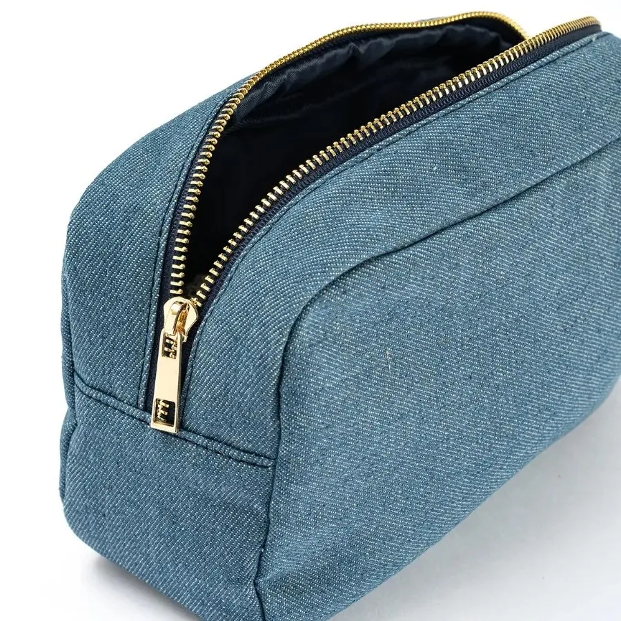 Retro Casual Denim Ladies Cosmetic Bag Travel Storage Stationery Personality Bag