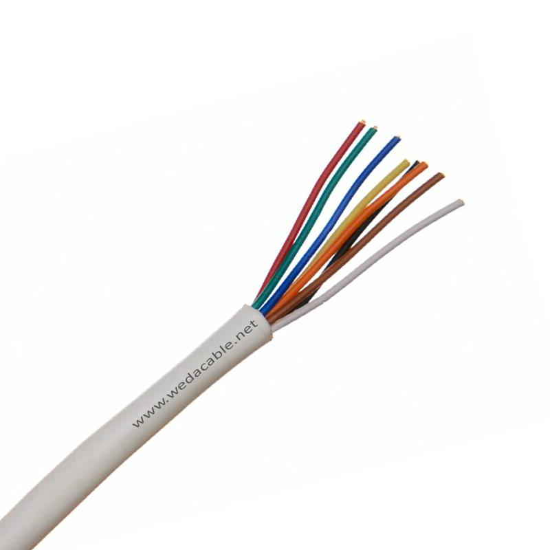 4 / 6 / 8 / 10 / 12 / 16 Muti Core Copper CCA cable sólido CCA Teléfono Cable de alarma de señal 22AWG 24AWG