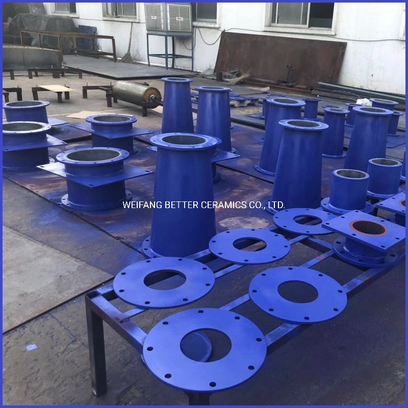 Good abrasion resistance and long using life Sisic ceramic liner