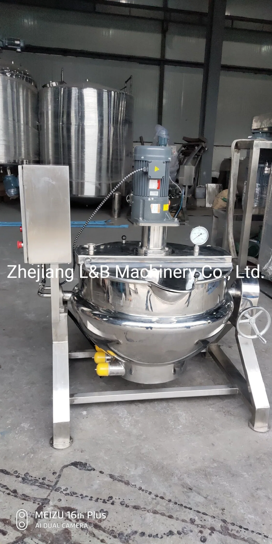 Stainless Steel Mixing Equipment Electric Heating Cheese Blending Vertical Jacketed Chocolate Melting Pot Machine