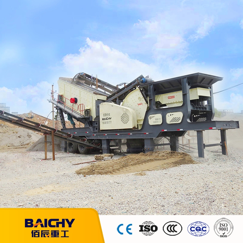 Mining Quarry Granite Limestone Crushing Concrete Rock Mobile Heavy Hammer Stone Crusher