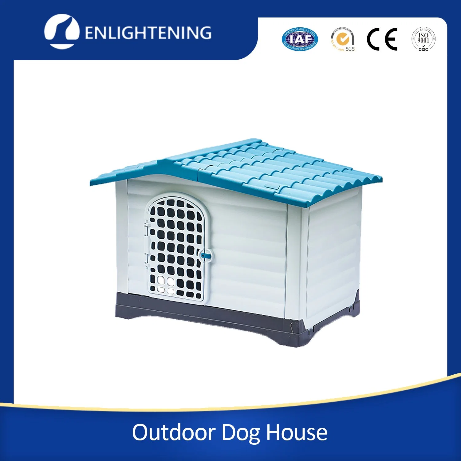 Großhandel/Lieferant Zwei Türen Outdoor Indoor Wasserdichte Kunststoff Haustier Hund Haus Hundezwinger Abnehmbare atmungsaktive OEM Custom Modern Luxury Kunststoff Hund Haus