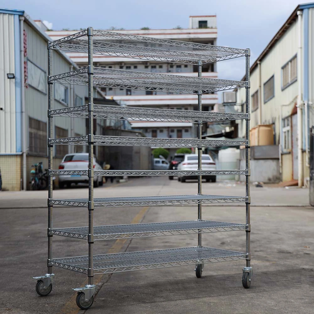 Rack de stockage de fils métalliques en acier pour utilisation intensive pour l'usine électronique