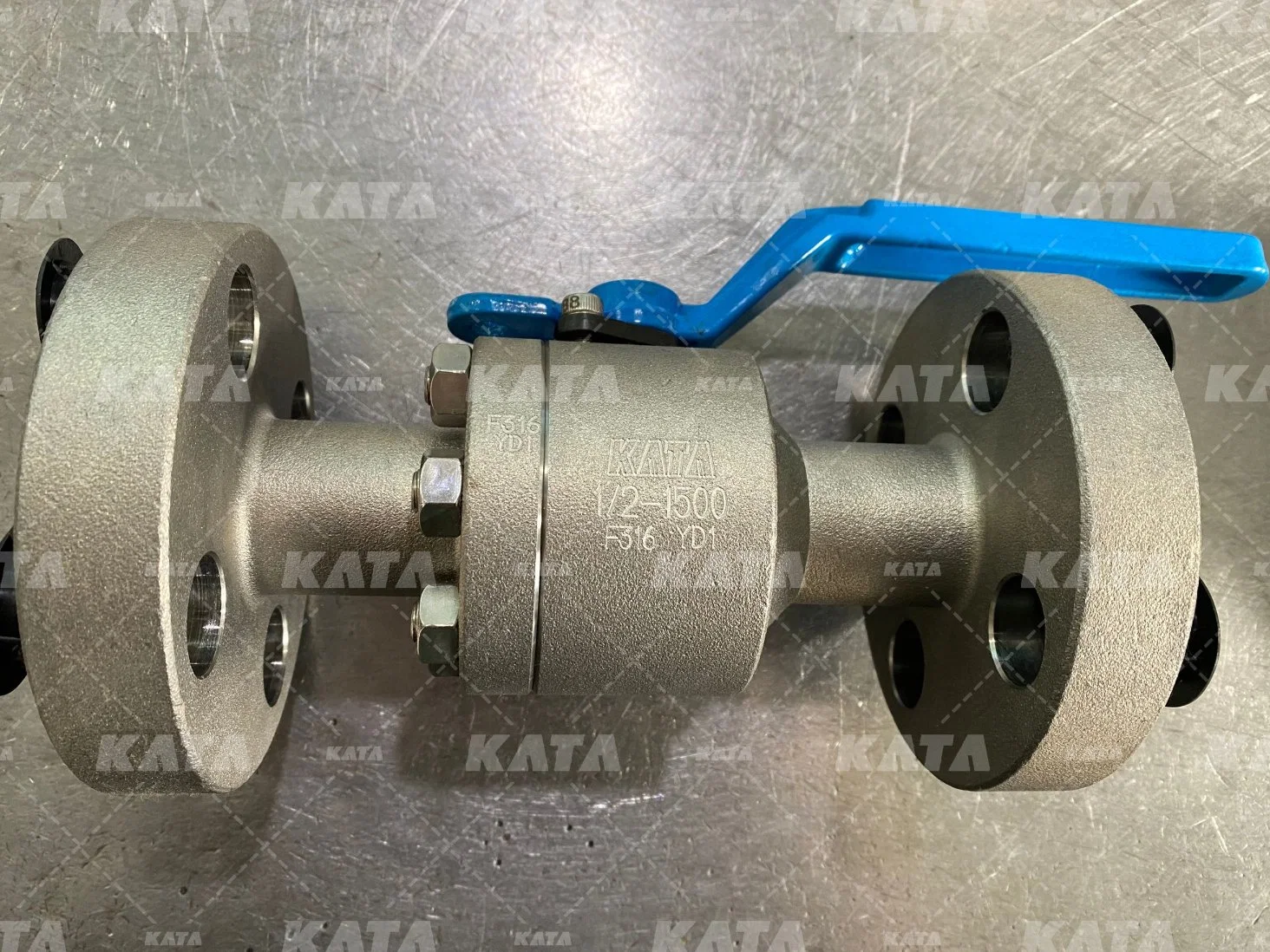 Flanged End Ball Valve, ASTM A105, Cl1500, 1/2 Inch, Two Piece