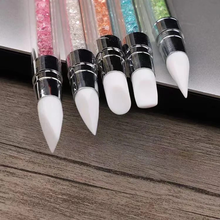 Double-Headed Rhinestone Nail Art Brush Pen Wax Crystal Picker Manicure Nail Art Pen for Nail Beauty