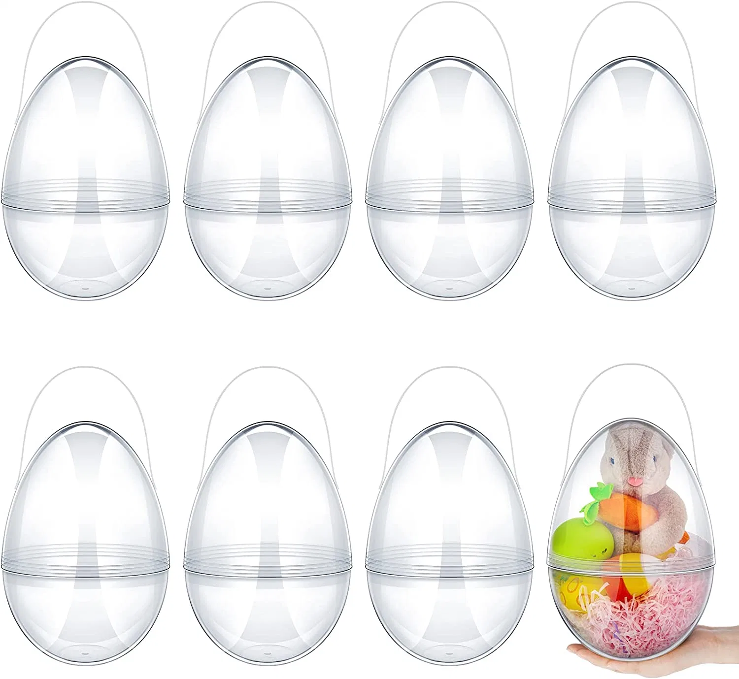 Manufacturers Wholesale/Supplier 65mm Transparent Egg Balls Colorful Children's Plastic Toy Balls