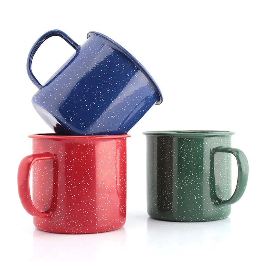 Wholesale/Supplier European and American Enamel Water Cup Thermal Sublimation Blank Coating Iron Metal Enamel Mug