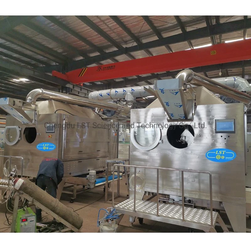 Automatic Rotary-Drum Sugar Powder Roller Chocolate Coating Machine Rotary Coating