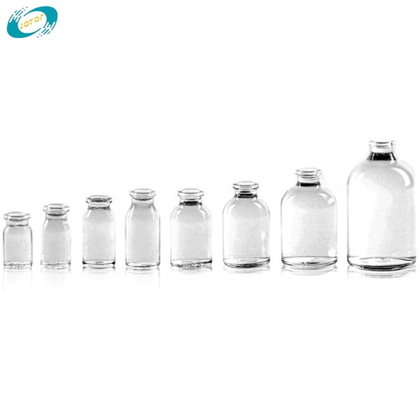 100ml Molded Antibiotics Amber Glass Bottle with Rubber Closure and Lid