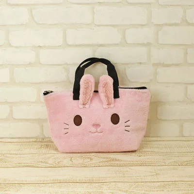 La moda elegante estilo personalizado lindo animal aislado de terciopelo bolsa de comida para niños