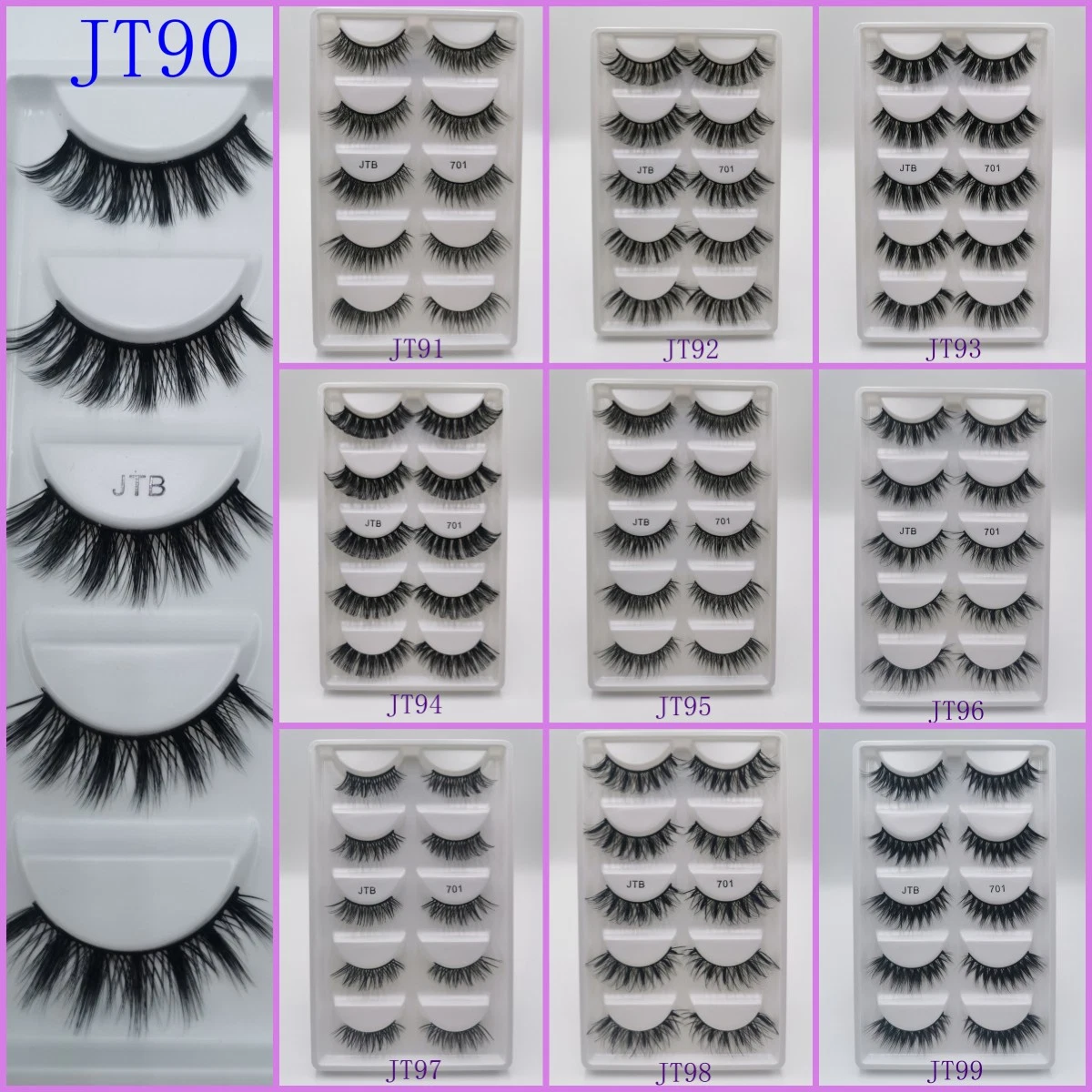 2023 Venta en caliente Maquillaje Eyelashes Mink Lashes con Precio de fábrica