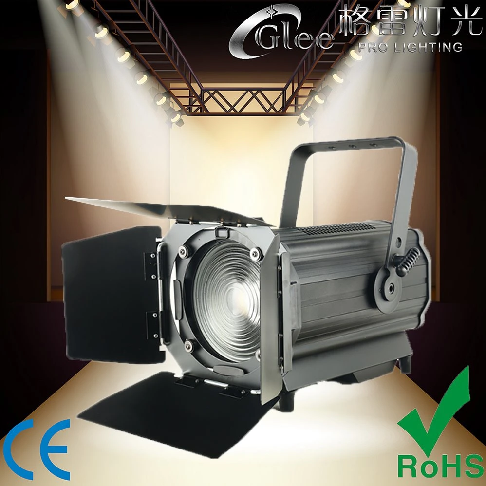 200W CW+WW LED branco Auto Elevadores eléctricos de iluminação teatral de Fresnel de Zoom