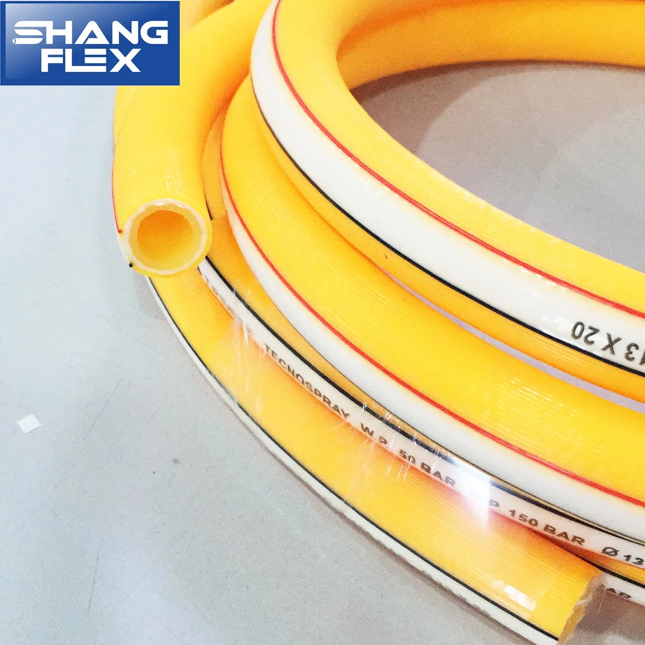 8.5mm 10mm Yellow High Pressure Air Sprayer Hose for Fire Fighting