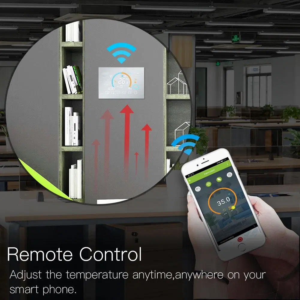 Société de fabrication thermostat intelligent contrôleur de température WiFi Smart Life Remote Thermostat programmable Alexa à commande vocale