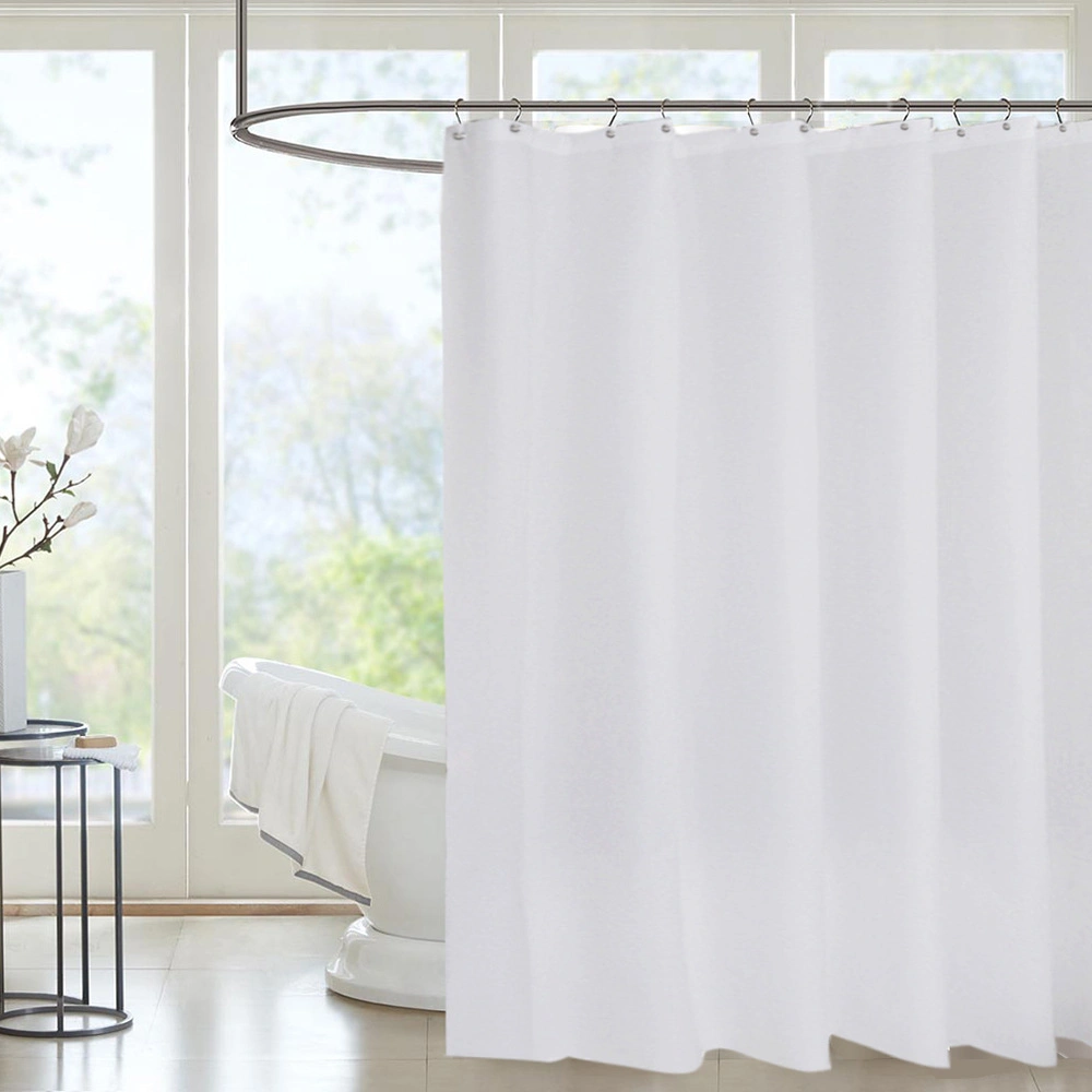 Solid Color Waterproof Polyester Shower Curtain