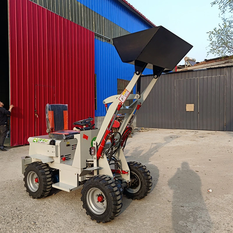 La construcción de carreteras Shoveling pequeña luz eléctrica, pinza de cargadora compacta de 500 kg.