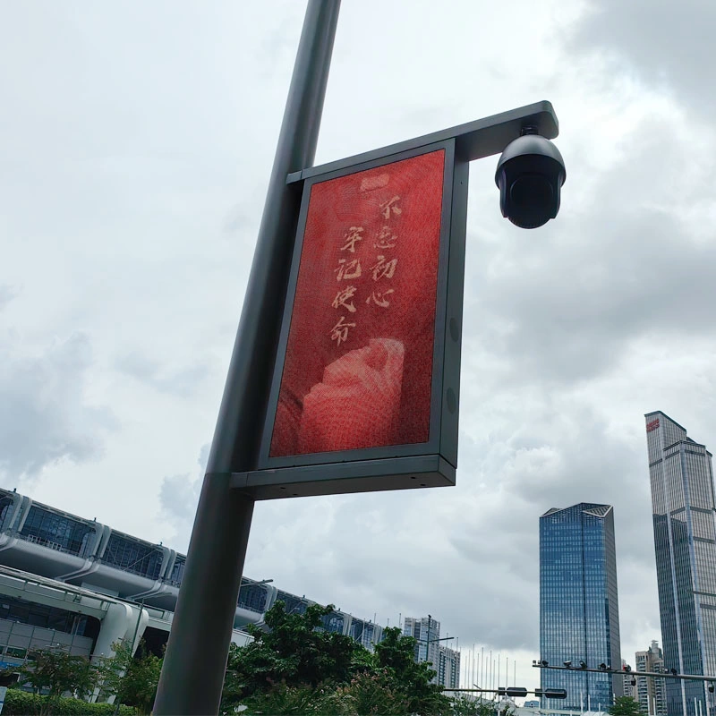 Pantalla LED impermeable Publicidad Iluminación de la calle Polo pantalla lámpara señalización Signo