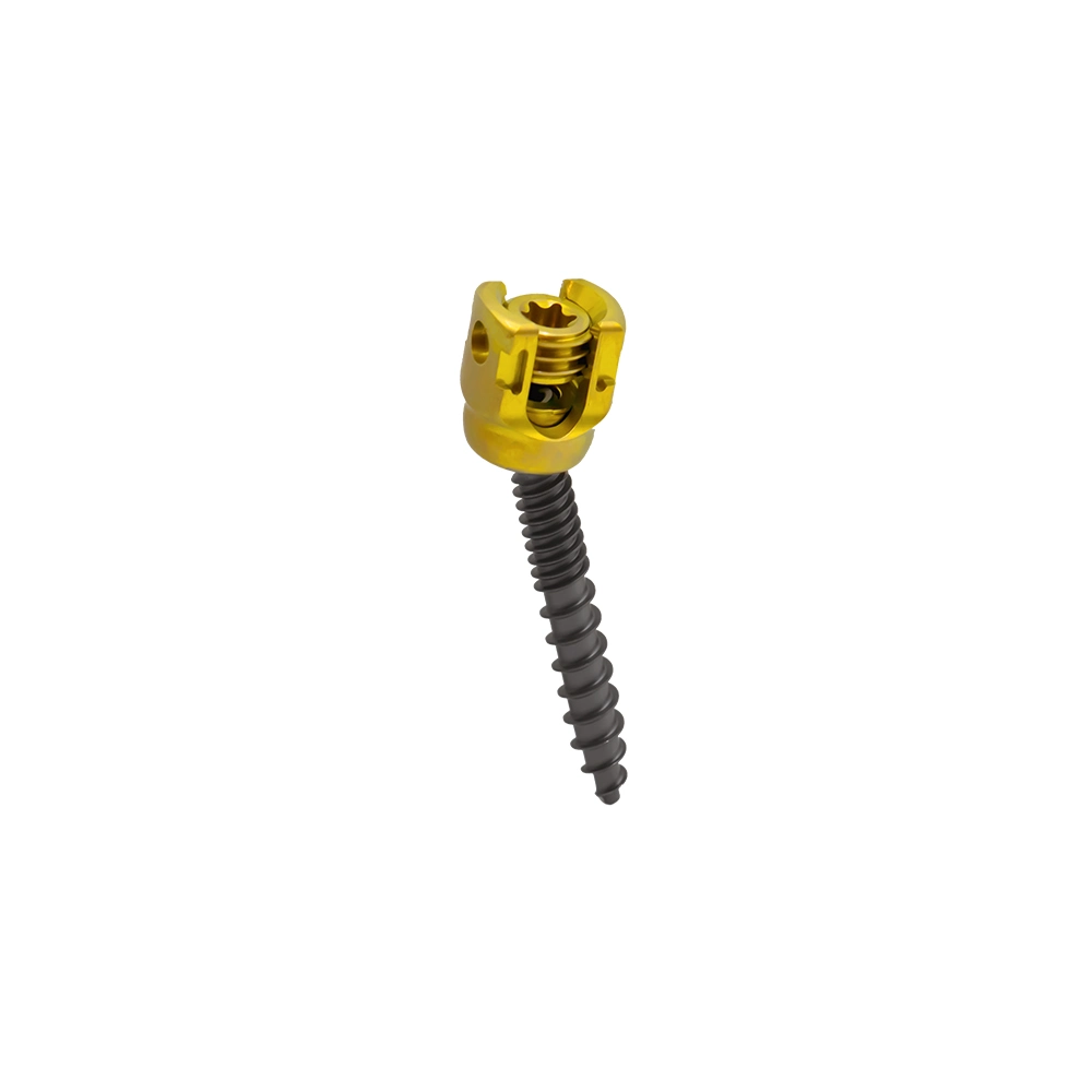 Titanium Spinal Implant Fixation Internal Surgical Spine Thread Pedicle Screw Multi Axial