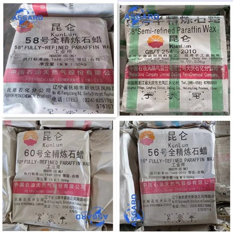 Factory Price Kunlun Fushun Fully/Semi Refined Paraffin Wax for Candle Making (56/58 58/60 60/62)