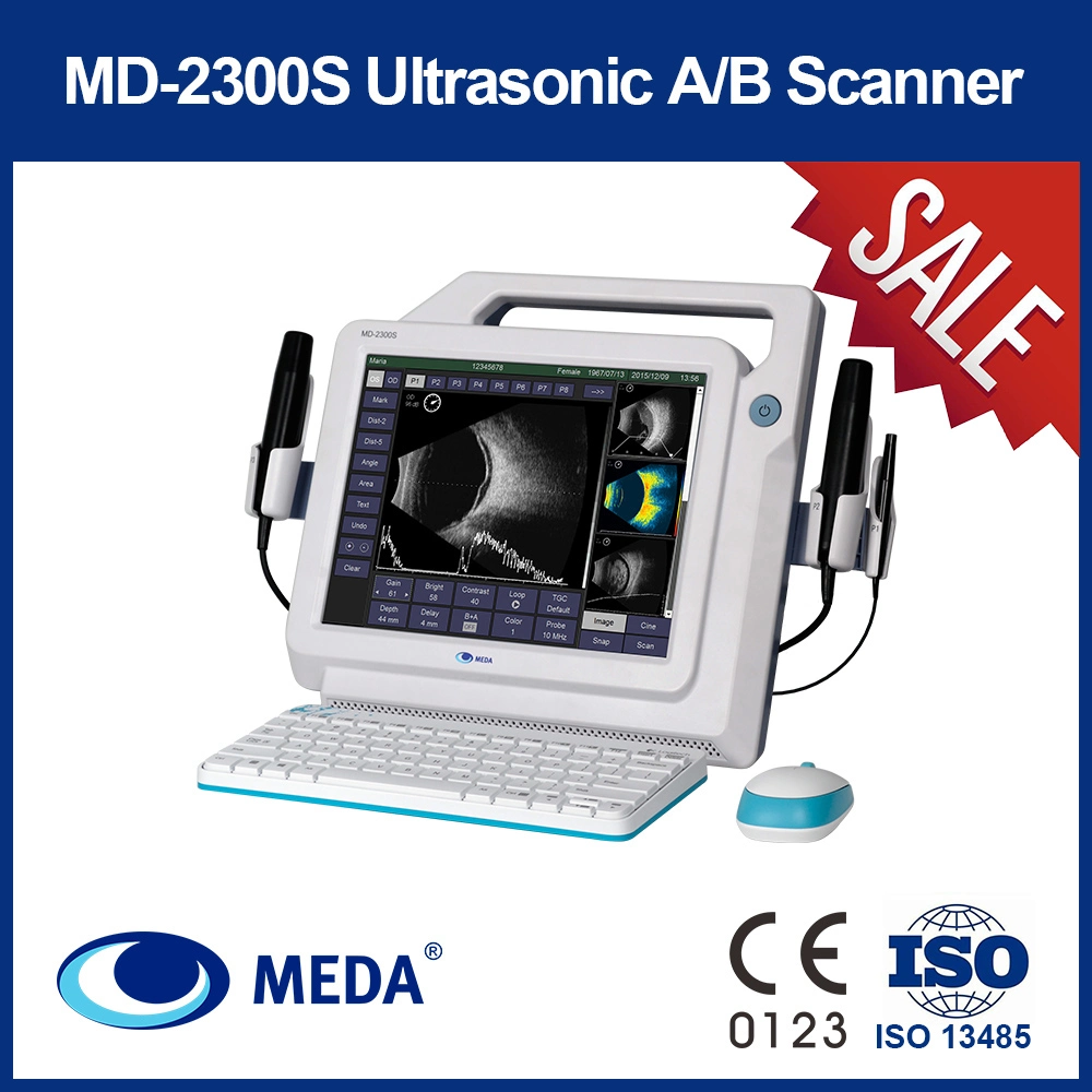 Veterinary Portable B Scan Ultrasound a/B Scanner for Animal Use for Ophthalmology (MD-2300S)