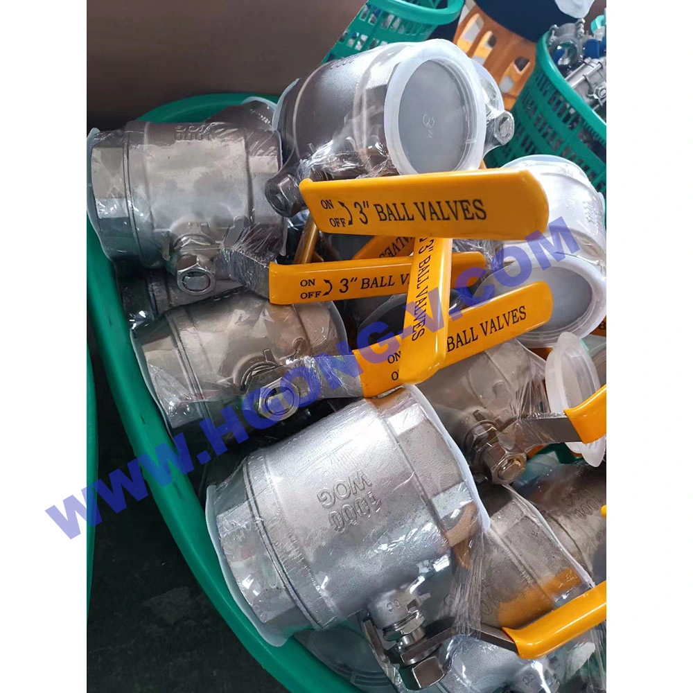 API/ANSI/DIN Steam 2PC Stainless Steel 316 DN80 PVC PTFE Thread Ball Valve with Electric Acutaotr