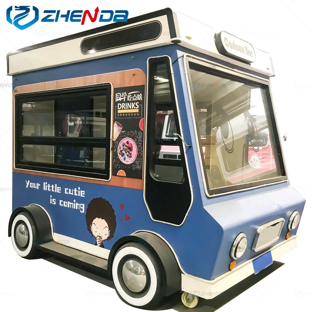 Small Buffet Bakery Shop Street Food Cart Trailer with American Standard Mobile Food Dining Car