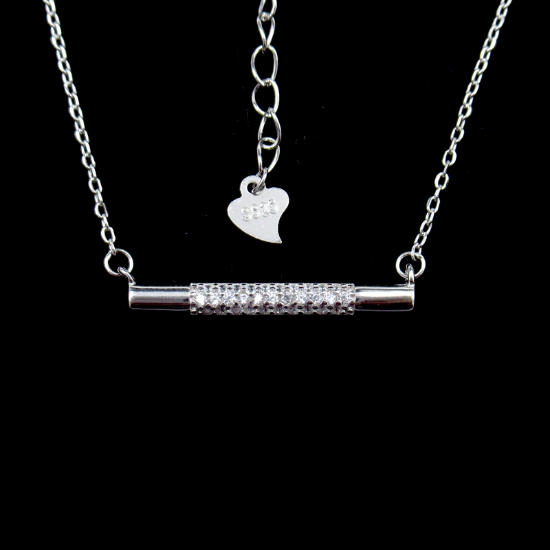 Pure Silver Good Luck Letter Best Wishes Necklace to Friend's Gift