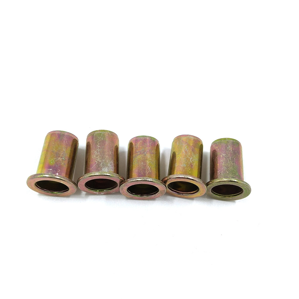 Reduce Head /Thin Head/Small Csk Head Round Body (insert nuts) Yellow Zinc Blind Rivet Nut