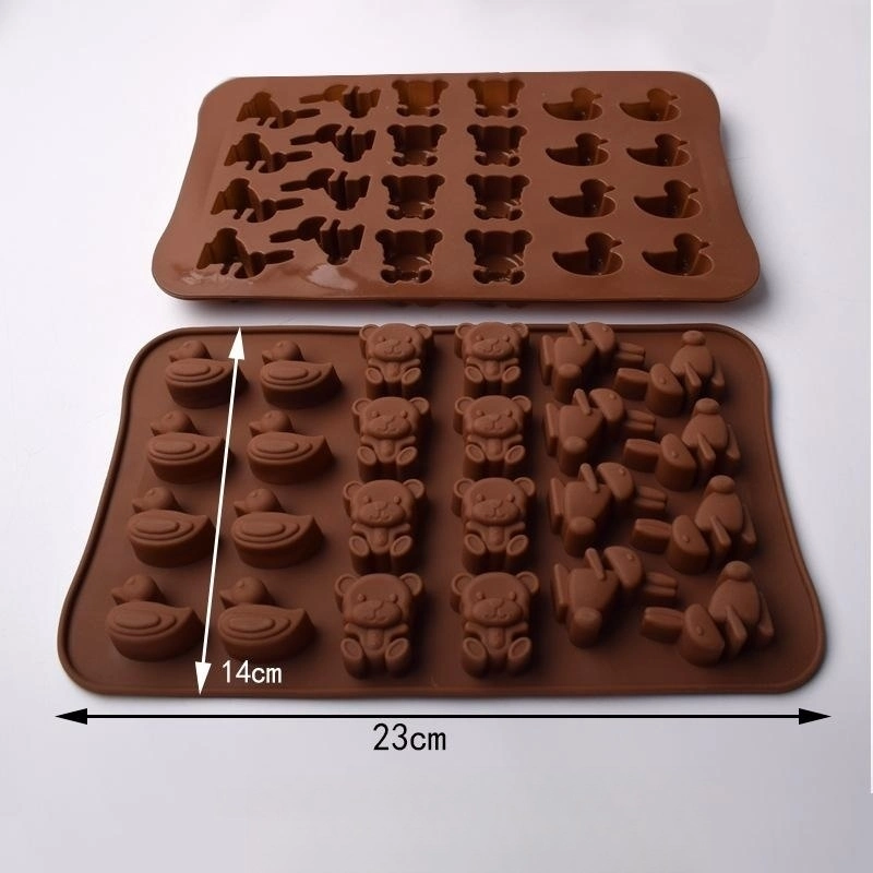 Cartoon Animal Silicone Chocolate Baking Mold Ice Grid Crystal Drop Glue Mold