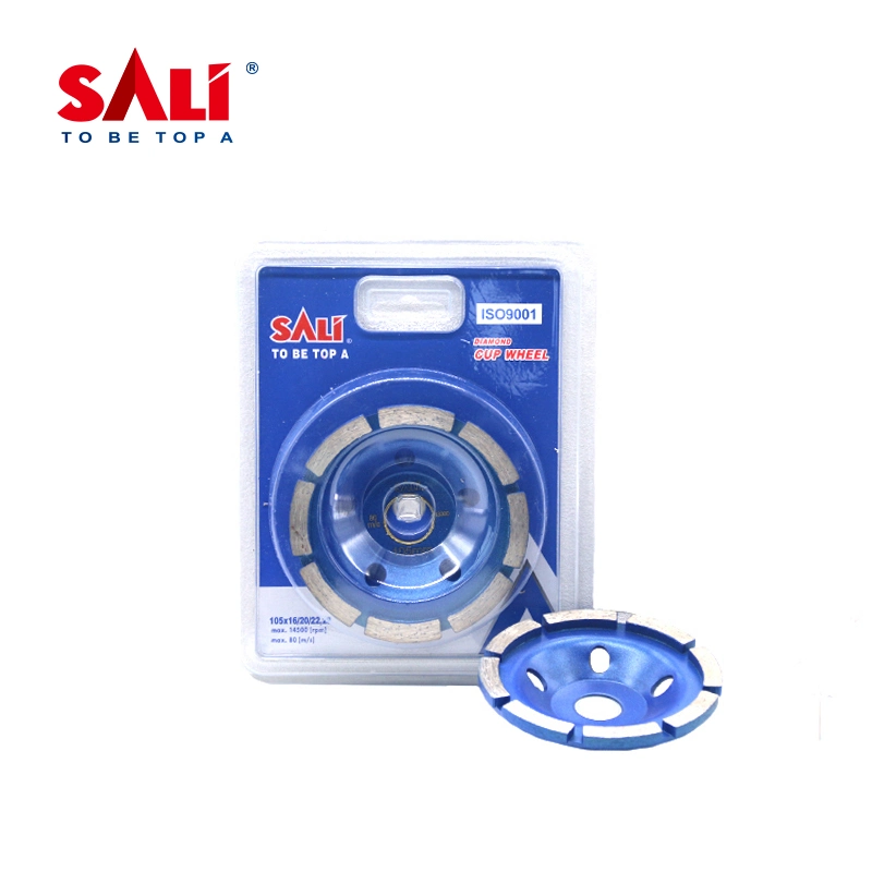 Sali Manufacture Single Row Sintered Diamond Grinding Cup Wheel