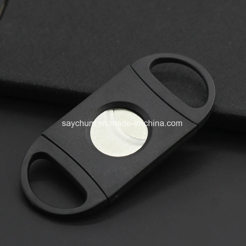 شعار مخصص Cigar Cutter من الفولاذ المقاوم للصدأ مقص السيجار Pocket Gadget زيجير كنيف