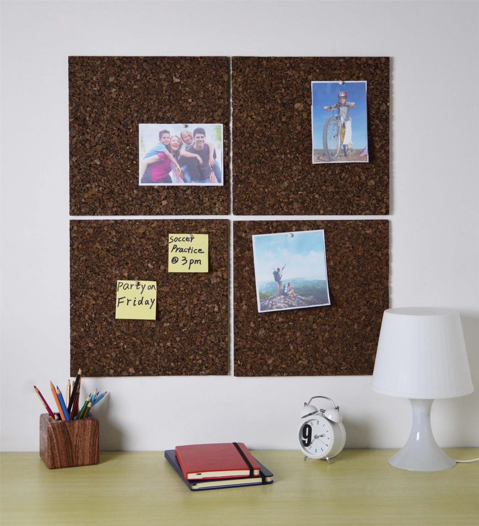 Decorative Hanging Pin Cork Board Bulletin Board for Home Office Decor