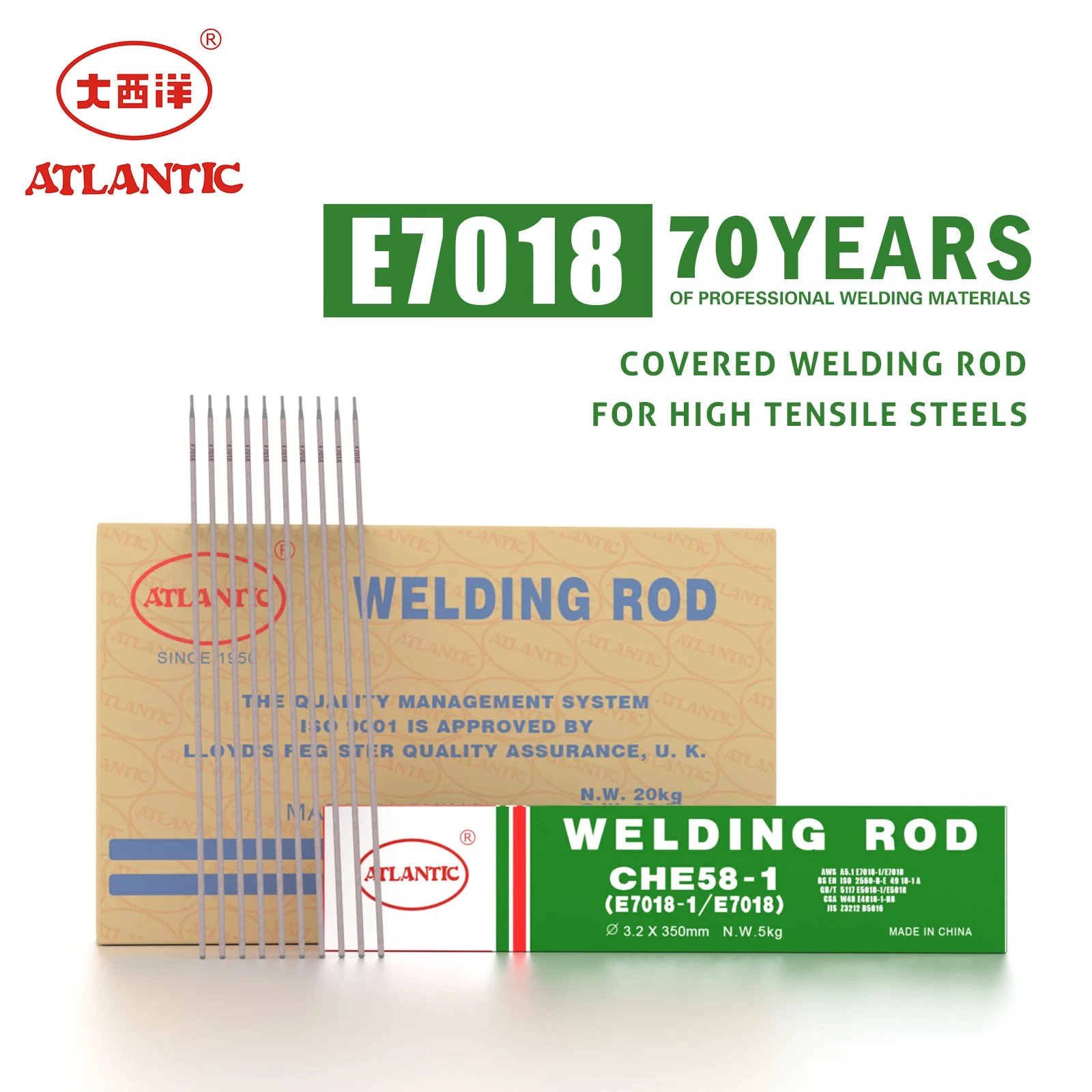 Atlantic Competitive Price Carbide Stainless Steel Tube E6013 Welding Electrode Rods